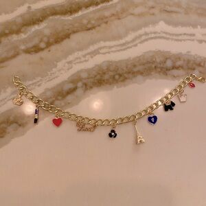 Chic Paris Themed Charm Bracelet